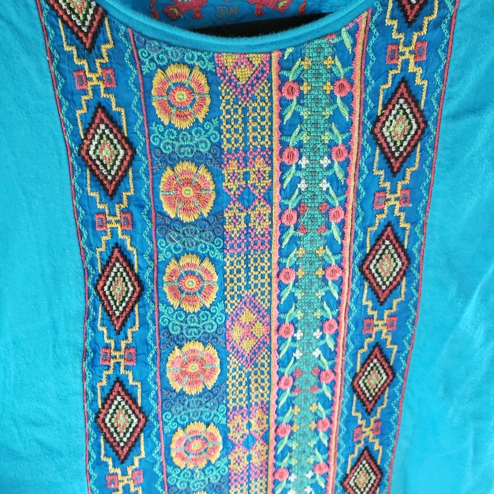 Johnny Was JWLA Embroidered Top - Picture 2 of 6